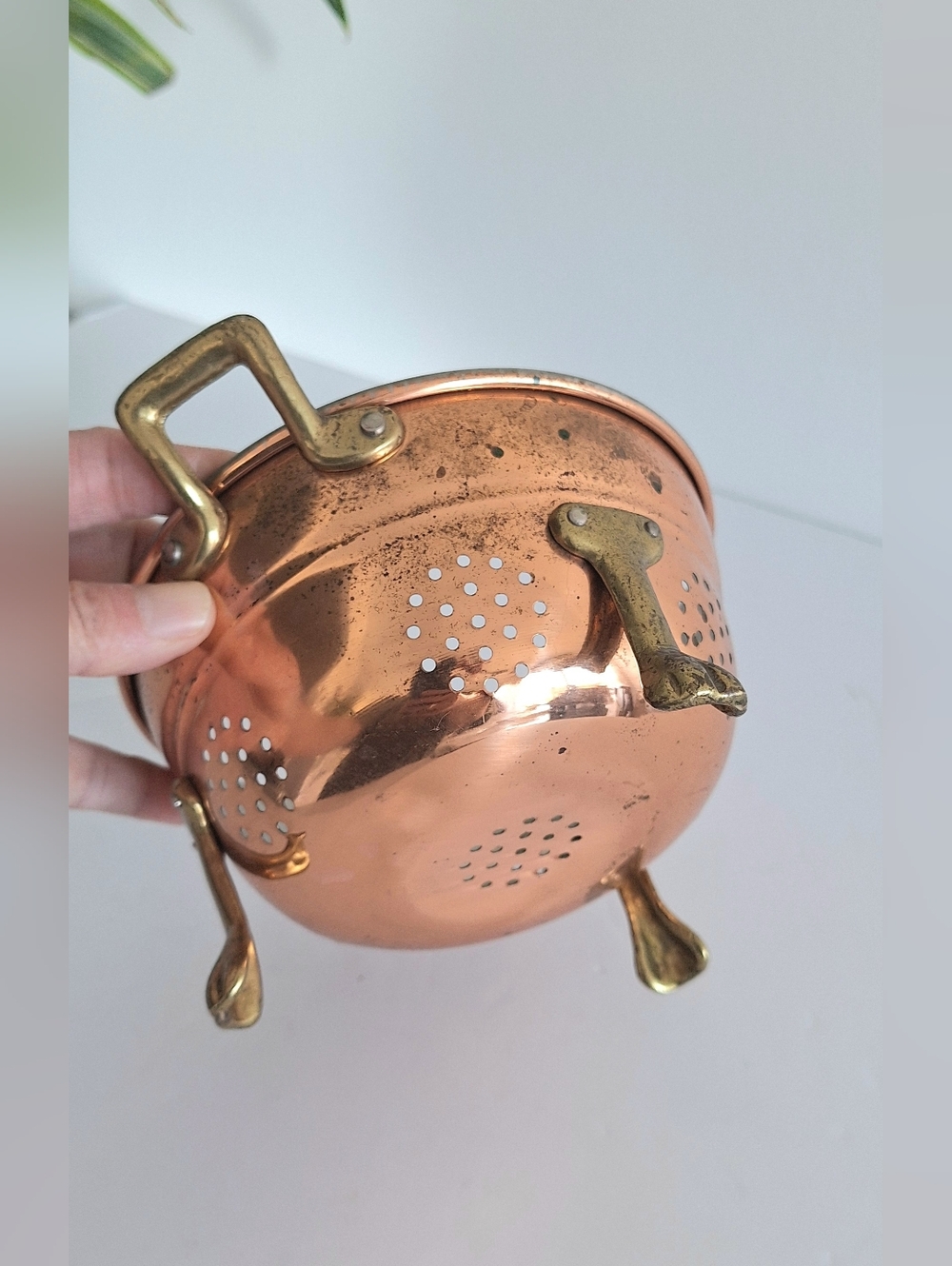 Small copper colander - Picture 4 of 14